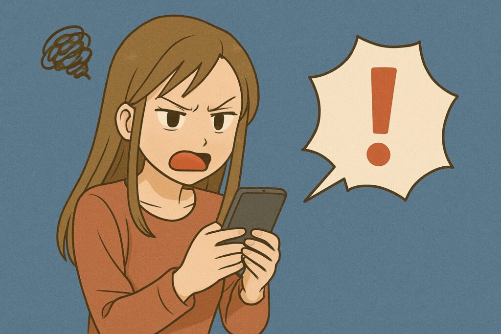 感情のまま彼氏にLINEする彼女