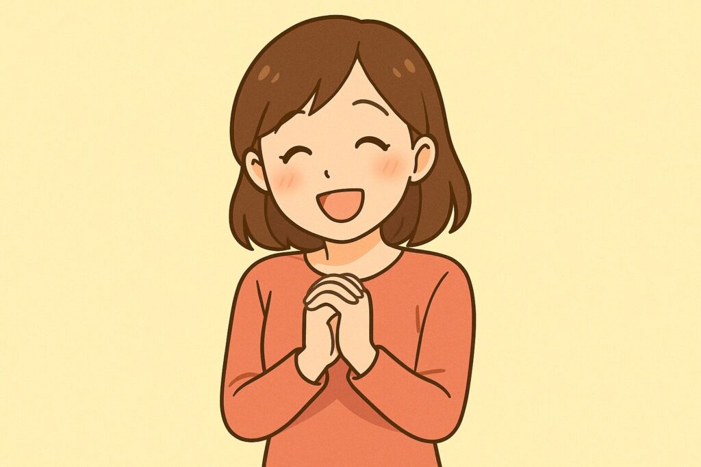 明るくフォローする彼女