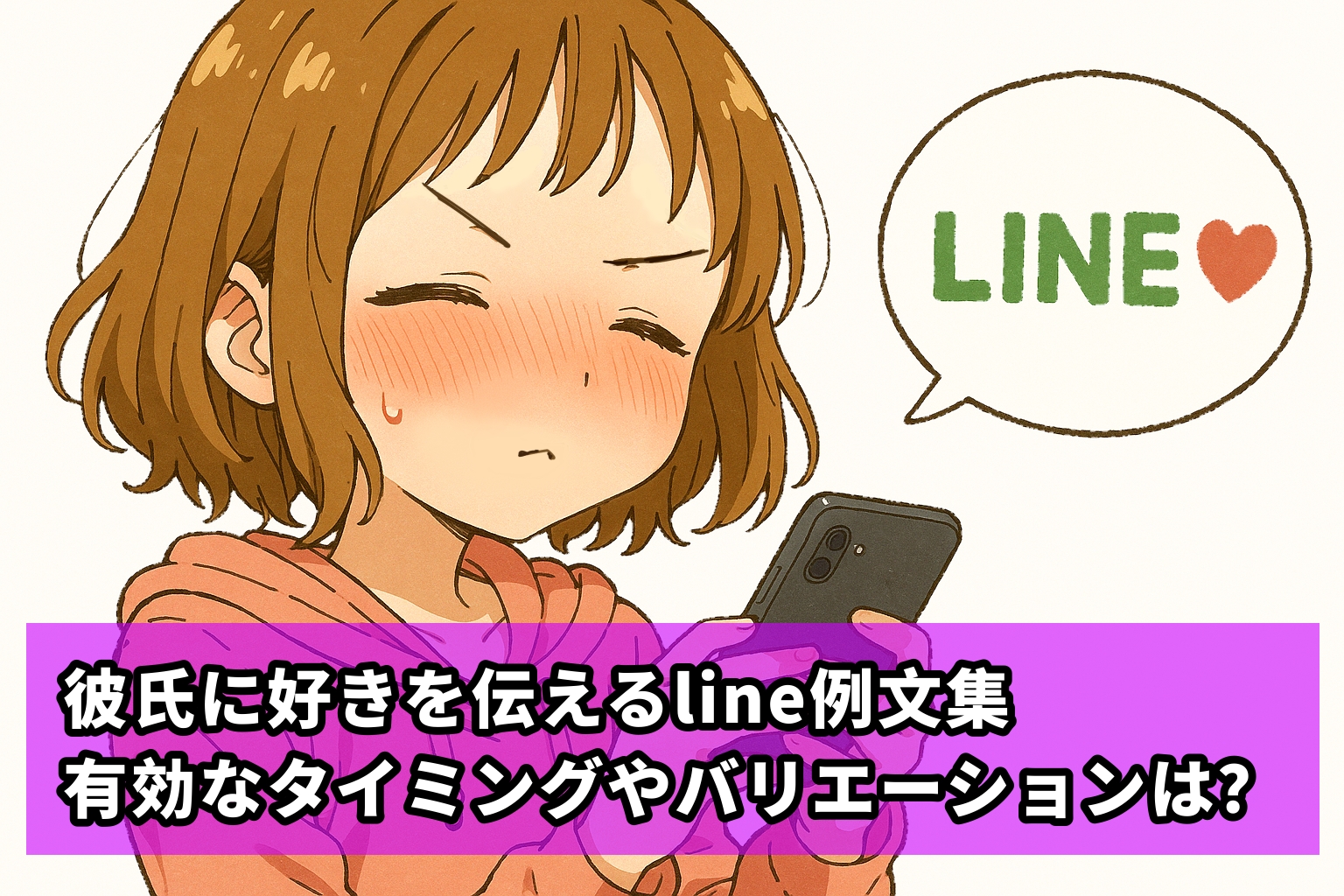 彼氏に好きを伝えるline例文集｜有効なタイミングやバリエーションは？