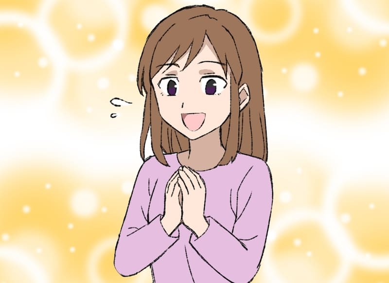 明るくフォローする彼女