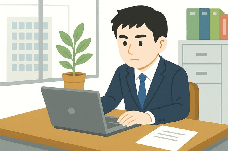 仕事する社員