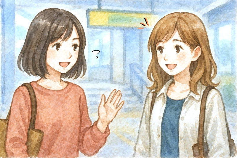 チケットの受け渡しの為に初めて会った女性たち
